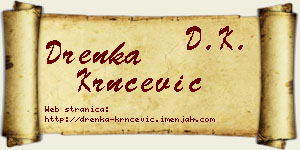 Drenka Krnčević vizit kartica